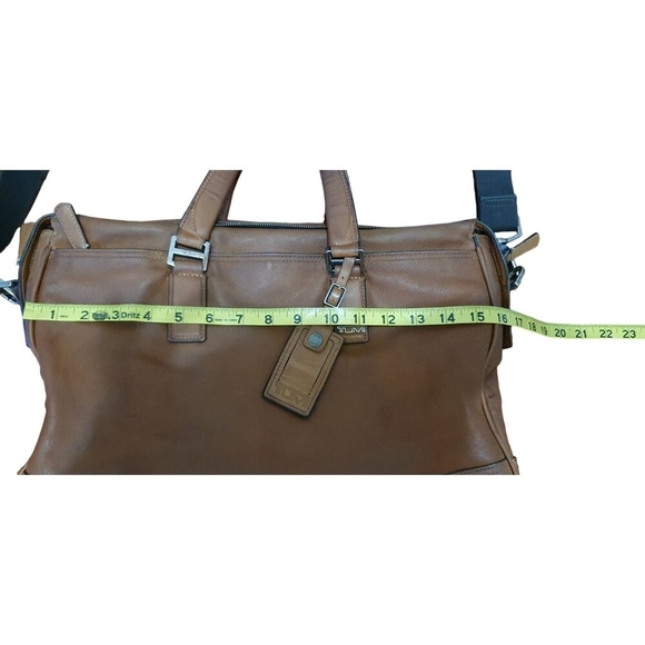 Tumi Beacon Hill Irving Slim Briefs Business Tan Leather Messenger Bag - Picture 16 of 16